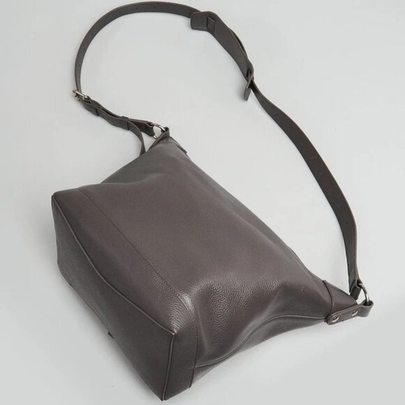 Balenciaga Grey Pebbled Calfskin Leather Small Neo Classic Hobo Bag - Picture 3 of 12